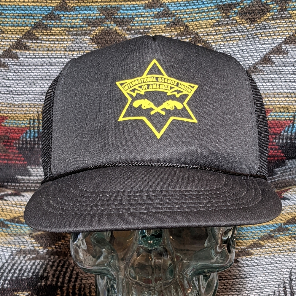 VTG Guards Union of America Black Trucker Snapback. Cleaned and reshaped.